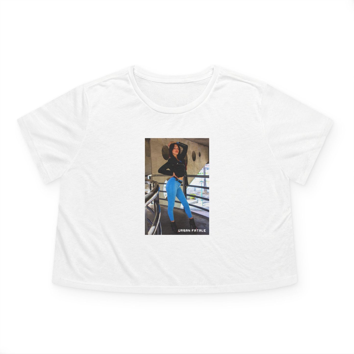 Heather #1 Flowy Cropped Tee