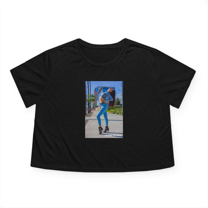 Heather #3 Flowy Cropped Tee