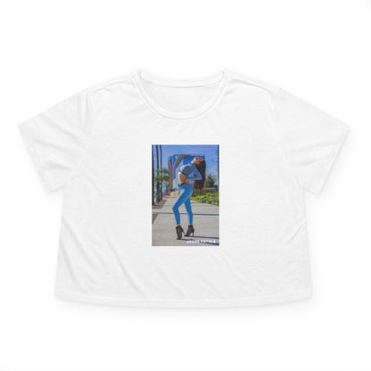 Heather #3 Flowy Cropped Tee