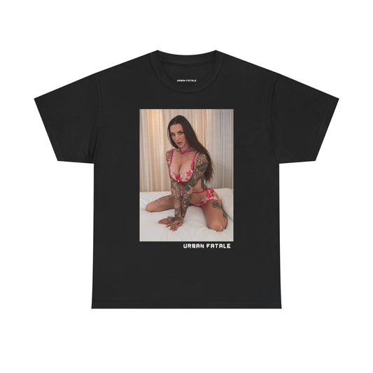Rocky Emerson Adult Actress Pinup Bedroom Photo T-Shirt Urban Fatale